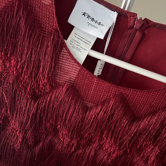 AKRIS PUNTO ZIGZAG LAYERED FRINGE SHEATH DRESS 6 - BNWT! - Picture 7 of 11